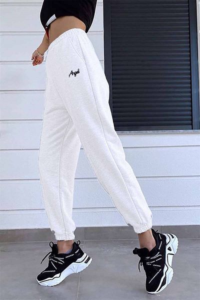 Madmext Λευκή αθλητική φόρμα Mad Girls Mg817