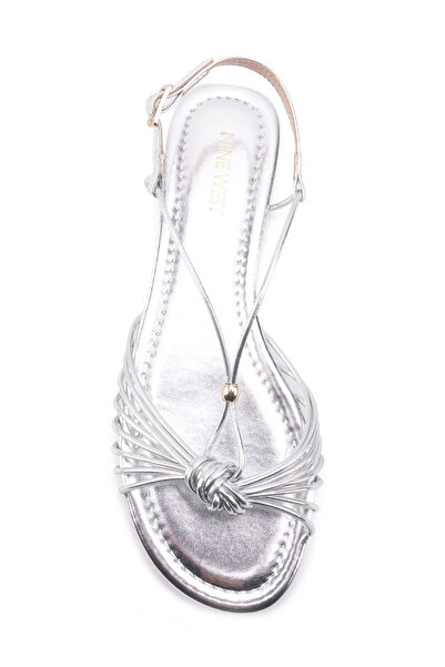 Nine West Gamb 4Fx Silver Women's Flat Sandals