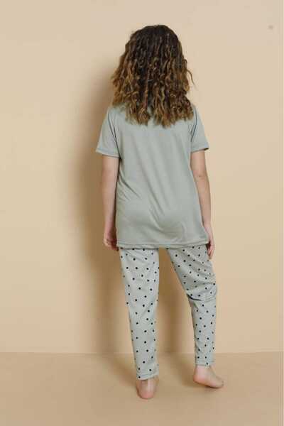 LİLA İÇ GİYİM SET PIJAMA CU MÂNECĂ SCURTĂ PENTRU FETE