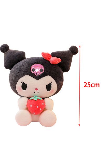 Choice 25cm Kuromi 32-25CM Sanrio Kuromi My Melody Strawberry Series Plush Animal Doll Cartoon Cute Plush P