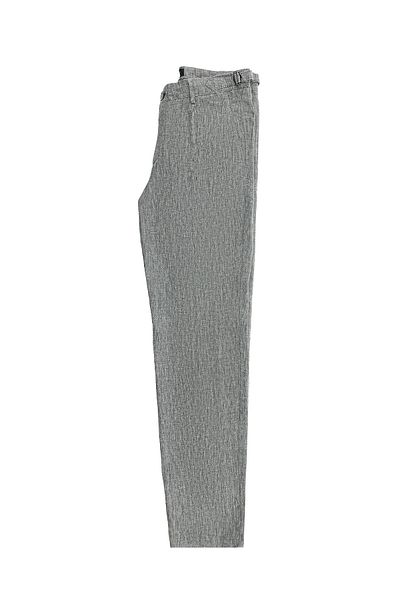 Abdullah Kiğılı Slim Fit Slim Fit Linen Buckle Classic Fabric Trousers