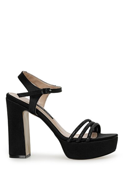 Nine West MUTLE 3FX Siyah Kadın Topuklu Sandalet