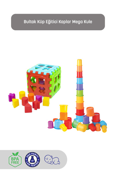 Kiki Bultak Küp Eğitici Kaplar Mega Kule