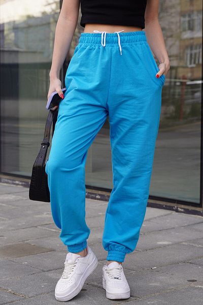 Madmext Türkisfarbene Basic-Jogginghose mit bequemer Passform Mg1635