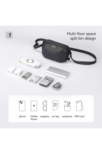 Mark Ryden MR 403 Chest Bag & Organizer – Lightweight Crossbody Sling with Multi-Layer Storage,Detachable Strap