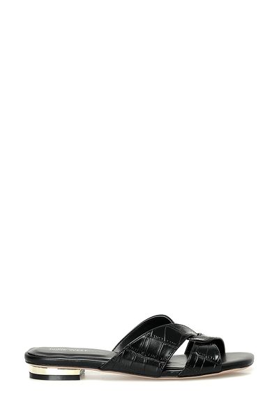 Nine West حذاء بكعب نسائي أسود من YELENA 4FX