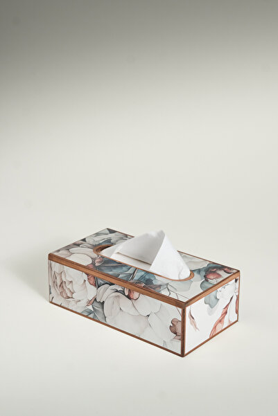 Good Wood Mood Masif ahşap, desenli çekme mendil kutusu