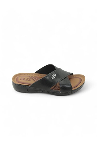 Tomato Bags Women's Thick Cross Band Metal Crest Detailed Slippers