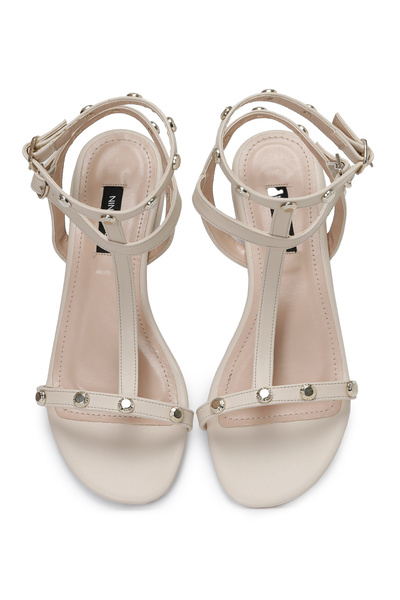 Nine West LALLEY 3FX Cream Women's Flat Sandals