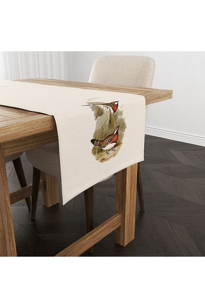 Filamente Digital Printed Runner - Μοτίβο πουλιών - 140x40 cm