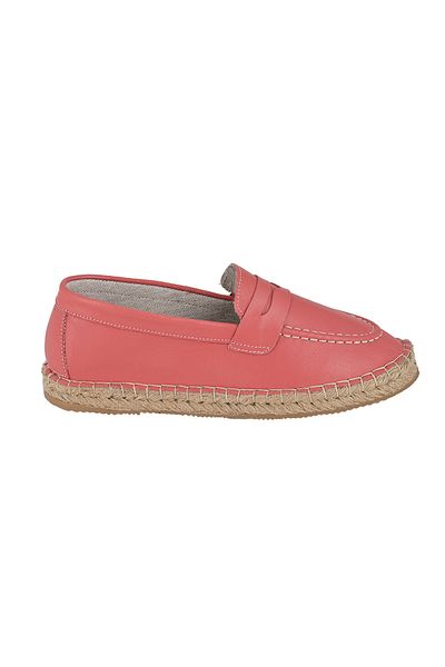NOOSY Women's Pomegranate Flower Genuine Leather Handmade Espadrille
