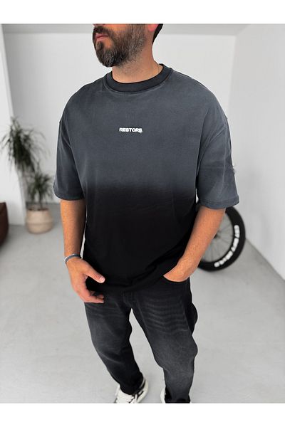 BYBASICMAN Black Restore Washed Oversize T-Shirt Pm-063