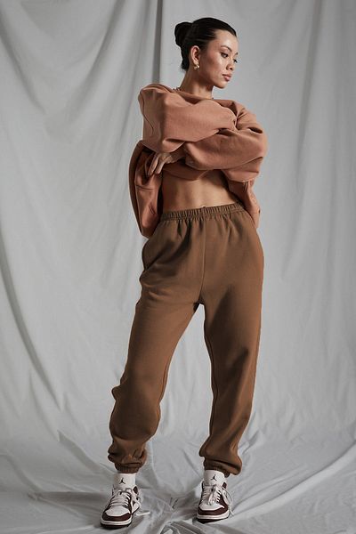 Madmext Γυναικείο Φούτερ με ελαστική μέση Camel Oversize Mg1235
