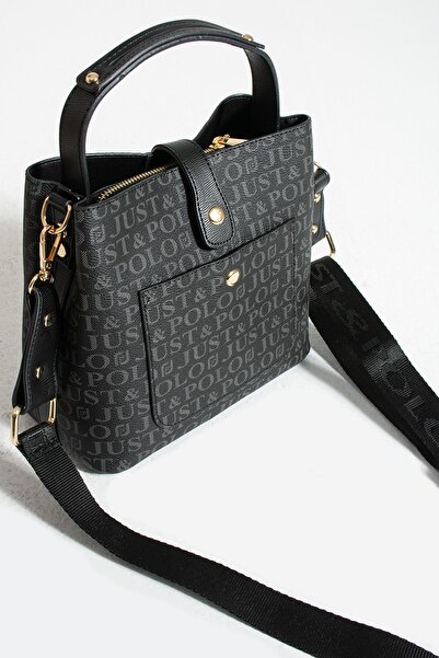 Just Polo Medium Size 3 Compartments 2 Straps Women's Shoulder Bag 6016 red