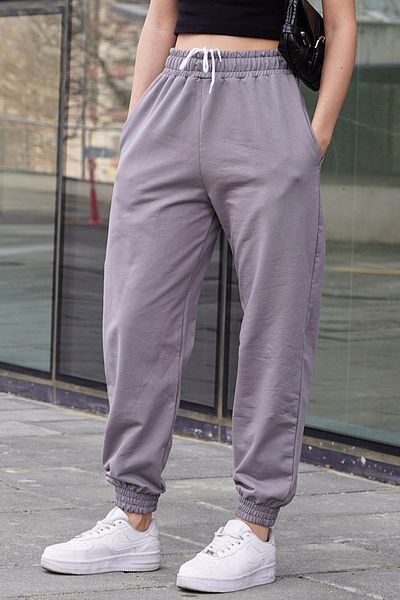 Madmext Gefärbte graue Comfort Fit Basic-Jogginghose Mg1635