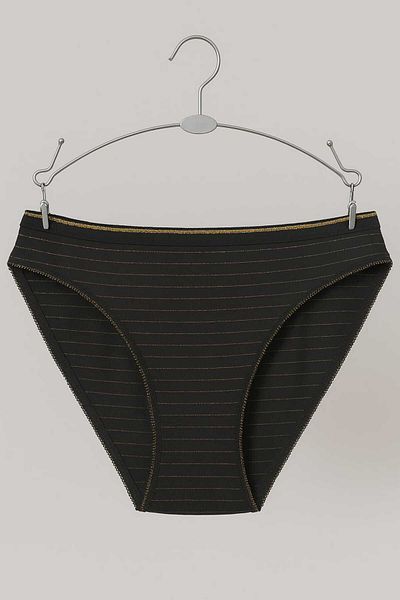 gigigiyim Women's Panties with Glitter Line Detail