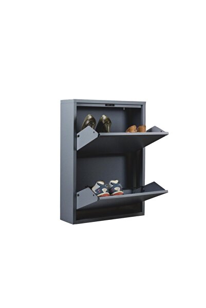Arinna 2'li Antrasit Metal Aykkabılık ( KİLİTLİ )