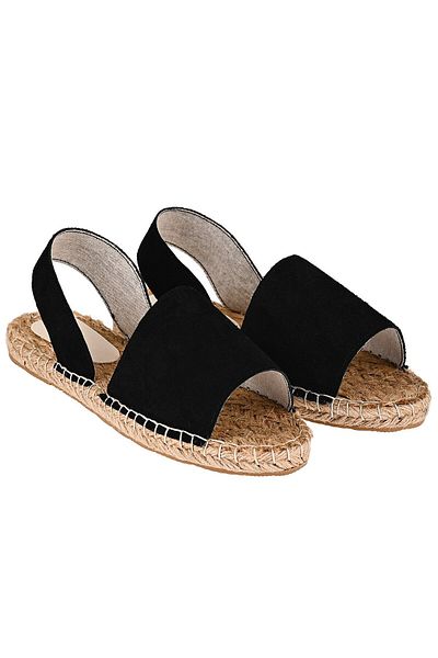 NOOSY Dámská espadrilka z pravé kůže v černé barvě