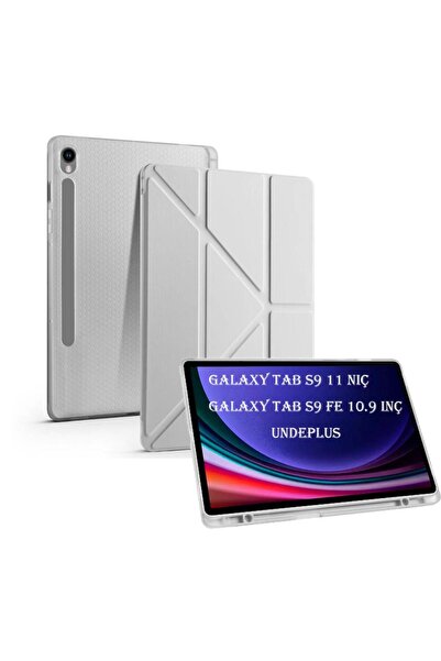 UnDePlus Galaxy Tab S10 Lite FE/S10/S9 FE/S9 Uyumlu Kılıf Kalem Bölmeli Trifolding Case