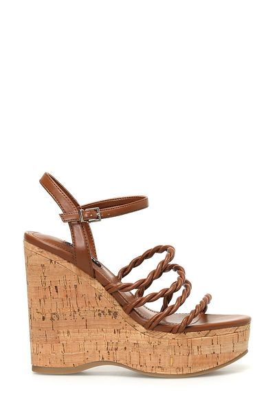 Nine West RENEST3 3FX - Brown Women's Wedge Heel Sandals