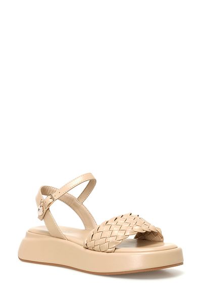 Nine West Tan Women's Thick Sole Sandals - VALLE 4FX