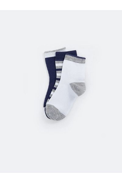 Aziz Bebe Boy's Seamless 3-Piece Socks 3 Years - 6 Years