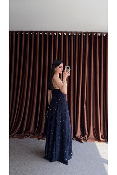 HAZELANNA Rochie bleumarin cu buline
