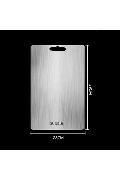 Choice 39x28cm Thickened Stainless Steel Cutting Board Antibacterial and Mildew-proof Household Cutting Boa
