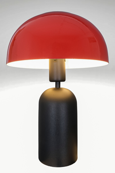 Fer Avize Milano Mushroom Metal Hat Lampshade Modern Design Wired Table Lamp Night Light