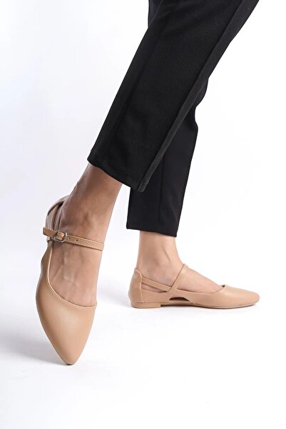 Tomato Bags Women's Light Sole Ballerinas with Window and Straps on the Sides