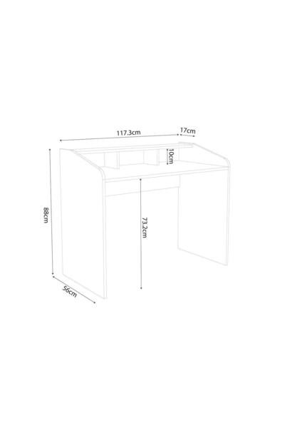 Bimossa Zuko S8280 Oyuncu Masası Siyah Kırmızı 117 Cm