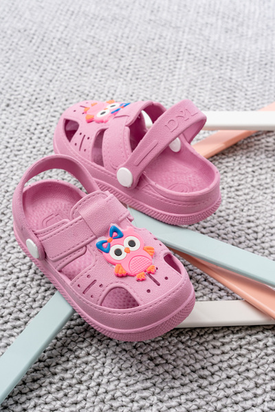 LexasUs Günlük Pembe Ortopedik Kaydırmaz Tabanlı Hayvan Figürlü Çocuk Sandalet Terlik