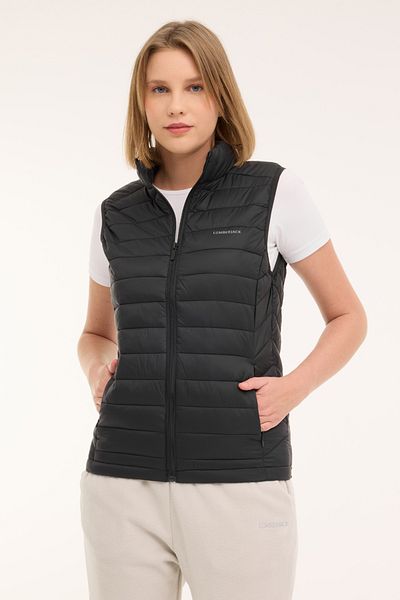 lumberjack Quilted Regular Fit Stand Collar Puffer Vest Vest 4Sn34 4Pr