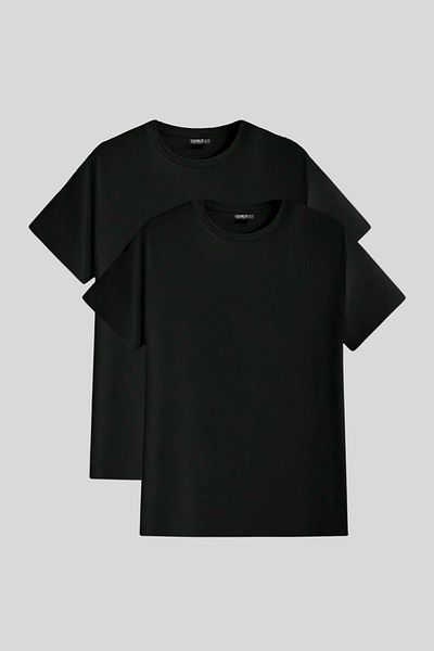 GENIUS STORE Men's T-Shirt Standard Fit Basic Crew Neck T-Shirt Basic-Manless2