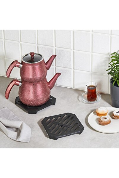 ForWhat Oală pătrată din plastic ignifugă, tigaie, suport pentru ceainic, sup...