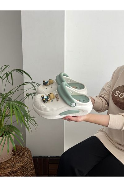 Behtah Kundura Παντόφλες με κλειστή μπροστινή ψηλή σόλα Garden Doctor Nurse Casual Slippers (Επιλέξτε ένα νούμερο μεγαλύτερο!)