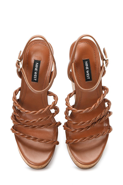 Nine West RENEST3 3FX - Brown Women's Wedge Heel Sandals