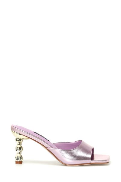 Nine West CLARICE 4FX - Różowe damskie kapcie na obcasie