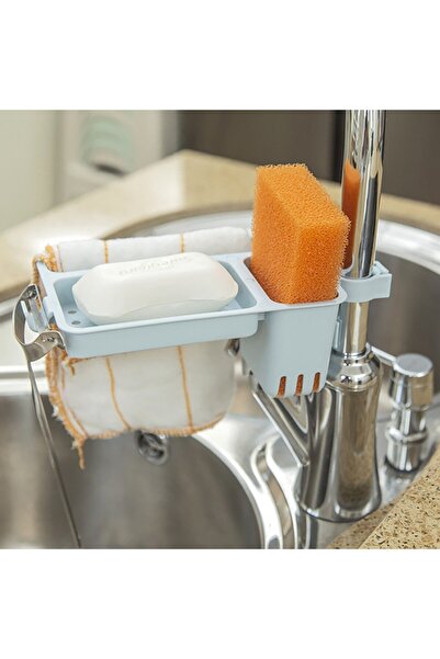ForWhat Sponge Soap Apparatus with Fixed Towel Rack for Office Home Office Bathroom Kitchen Layout