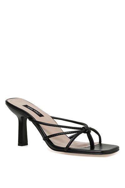 Nine West شبشب بكعب نسائي أسود من Millenio 3fx