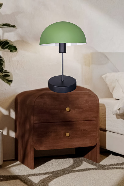 Fer Avize Venetian Mushroom Metal Hat Lampshade Modern Design Wired Table Lamp Night Light