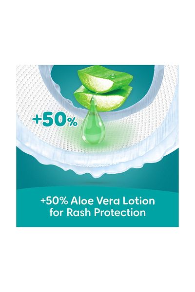 Pampers Rash Protect. Taped Diapers, S3, 6-10kg,+50% Aloe Vera Lotion, 3x Fortified Layers, Mega Pack, 68 Ct
