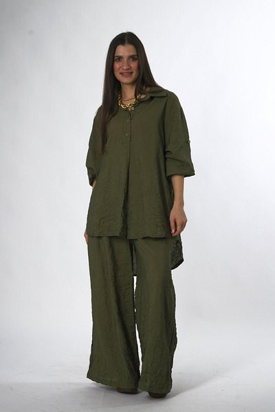 ABBRA Women's Button Detailed Wrinkle Suit