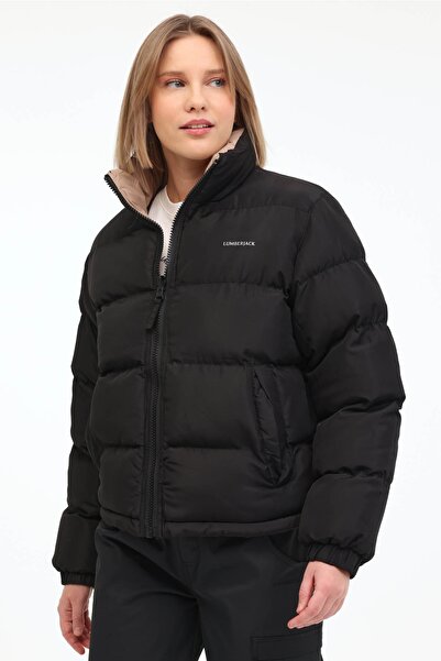 lumberjack معطف قصير أسود للنساء من WL ELISA 2GF724 4PR