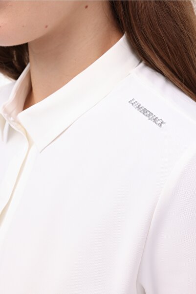 lumberjack Γυναικείο κοντομάνικο μπλουζάκι ECRU - WL OLA 12GZ09 4FX