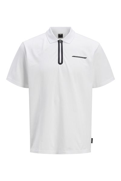Jack & Jones Ανδρικό μπλουζάκι Polo Neck Λευκό