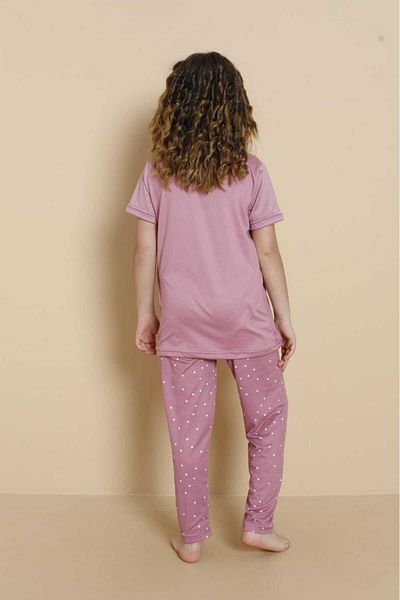 LİLA İÇ GİYİM Children's Milan Short Sleeve Pajama Set
