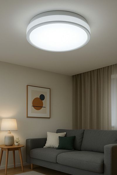 Lambadar Ionia Model Special Design 26 cm Medium Size Modern White Light Led Plafonier Chandelier