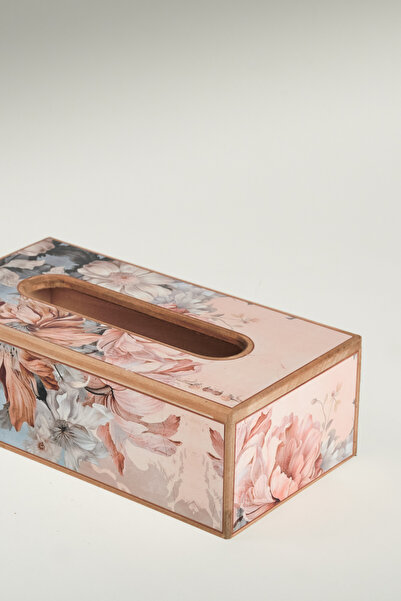 Good Wood Mood Masif ahşap, desenli çekme mendil kutusu