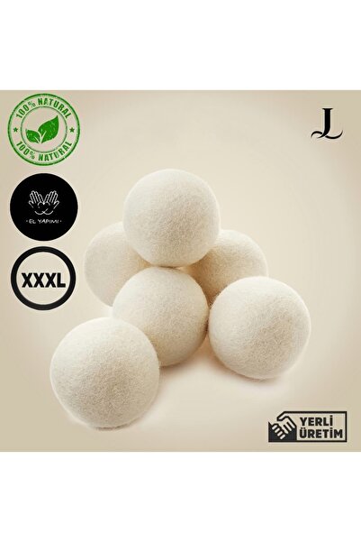 LaPatria 3 Adet Xxxl Yün Çamaşır Kurutma Makinesi Topu( Kese hediyeli)